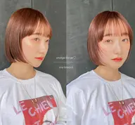 🐈ワンカラー+コテ巻き仕上げ🤎