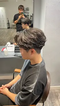 【毛流れより躍動感が欲しい方にオススメ】　　メンズカット+フェザーパーマ