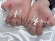 💥【学割コース】チップ長さ出し10本・アートやり＆パーツ付け放題