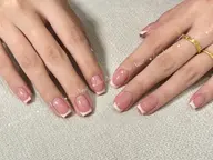 自爪🌸可愛いカラーフレンチ🦋ベース1色付け【大塚駅】