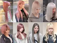 ［通常メニュー］カット＋ケアブリーチダブルカラー🩵🩷💛