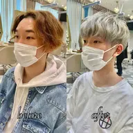 《メンズ🥂ハイトーン》カット➕ダブルカラー➕ケアトリートメント✨ケアブリーチハイトーン🌈