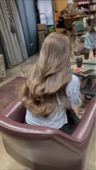 【ロング限定💖】韓国風カット+アディクシーカラー(ブリーチなし)+オージュアTR+RefaファインバブルVEENA