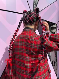 エクステ編み込み＋ヘアパーツ【B】