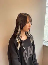 【ダメージなしでデザイン◎】カラー+シールエクステでインナーカラー✌🏻