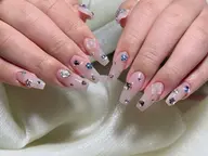 【チップ長さだし】💕ゴテゴテデザインパーツ無制限つけ放題