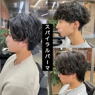 メンズカット+スパイラルパーマ+トリートメント