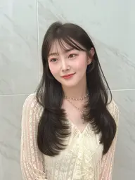 【🫶🏻ご新規様限定🫶🏻】前髪顔周りカット✂️+うる艶カラー✨+プル艶トリートメント🫧+韓国トレンド巻き🇰🇷