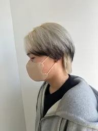 【✨常連のお客様✨】圧倒的存在感🔥メッシュ、エンドカラー👾【ブリーチ＋カラー】＋モテ髪メンズカット＋トリートメント