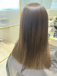 【クセが気になる方へ】 艶髪ストレート（縮毛矯正）+カット +カラー ¥21000
