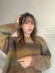 前髪カット+前髪ストレート(縮毛矯正)🍊