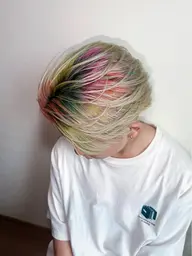 【🎨つかさ人気No.1デザイン🍭】ブリーチ(リタッチ)➕デザインカラー➕カット