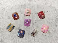 初回オフ無料☆フットシンプルアートジェルコース♦︎