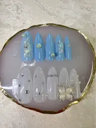 マグネットネイル➕キラキラちゅるちゅるネイル