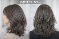 「自然になじむ白髪ぼかしカラー🌿」　カット➕白髪ボカシカラー➕トリートメント　【2.200】