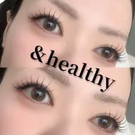 ✨下がりまつ毛さんにもオススメ✨エクステ＋パーマ【＆healthy】☘️LEDフラットラッシュ100本