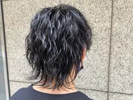 メンズカット+波巻きスパイラルパーマ