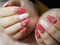 ジェルオフ無料‼️120分(4​〜​６本)ジェルアートし放題💎甘皮ケア込