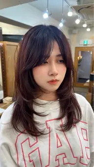 💇‍♀️U24レイヤーカット+カラー¥1000（SNS用で写真、動画撮らせて頂きます。）