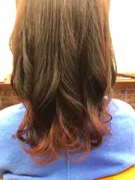 学生限定インナーカラー　ブリーチオンカラー