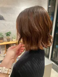 【褒めらる髪色💞】カット+ブリーチなしダブルカラー+3stepトリートメント🌷 ボブ/レイヤーカット