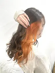 インナーカラー・イヤリングカラー(ブリーチ＋オンカラー)