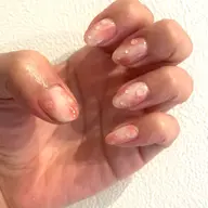 桃🍑ネイル💅【ニュアンス&水滴💧ネイル】