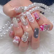 【初回オフ無料★ケア込み】ゴージャスプラチナやり放題✨【持込OK💎150分時間内10本やり放題デザイン】アートし放題