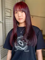 【新年度応援メニュー✨】"暖色"カラー🍷➕前髪カット➕プチトリートメント