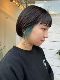 🐬トレンドカラー、インナーダブルカラー込み🐬部分ケアブリーチ＆インナーカラー＆全体カラー＆2stepトリートメント