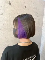 カット＋インナーカラー＋全体カラー＋髪質改善　18500円