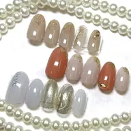 シンプル定額デザインジェルネイル、オフ有り