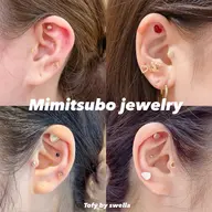 平日限定◆耳つぼジュエリーパーツ選び放題♪両耳１2粒(片耳6粒)　￥3800