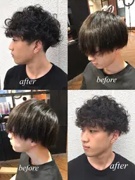 【men's必見】カット+メンズデザインパーマ
