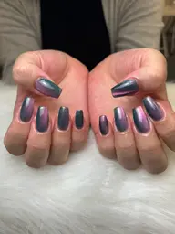 チップ長さ出し10本ミラ+パーツ2個❤️🩷