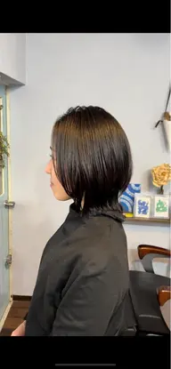 【🌿自然派白髪染めカラー🌿】髪と頭皮に優しいナチュラルハーブカラー+カット+トリートメント(2step)