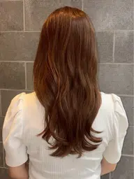 血色感UP⤴️暖色カラー🧡🍑ワンカラー＋トリートメント