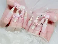 【チップ長さ出し】6本アート・ストーン・パーツ付け放題