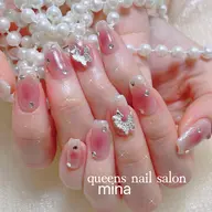 ♡✨[チップスカルプ長さだし]・韓国ネイル2本+20個ライストーン