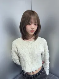 【ホームケア付き】カット＋カラー＋Aujua3ステップ【レイヤーカット　暖色カラー　赤み消しカラー　暗染め　グレージュ