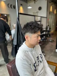 【自然な毛流れ】メンズカット+ピンパーマ