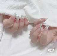 ラメグラデーション＋チップ長さ出し