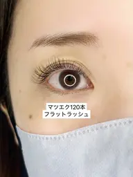 ご新規様フラットラッシュ120本※パーマ残っている方✕