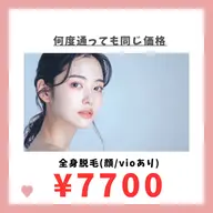 レディース全身脱毛(顔＋vioあり)