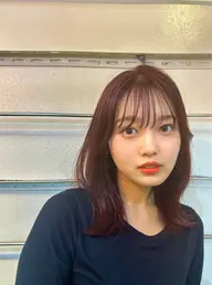 気になる前髪の癖にだけフロントストレート✨前髪のみ調整のカットさせて頂きます❗️