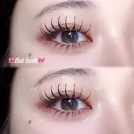 【マツエク】フラットラッシュ140本 オフ込み🩶➕アイシャンプー付き🎀束感仕上げ🎀