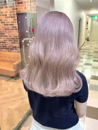 ミニモ学割🎀【ダブルカラー】🎀ブリーチフル＋高発色ケアカラー　ミルクティー／グレージュ／ピンク系／韓国風カラーも◎