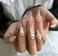 ♥️猫爪 ドット柄ポリジェル 長さ出し