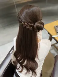 ヘアアレンジ 三つ編みくるみちゃんヘア☆*。🎀