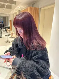 【ピンクカラー🎀】ブリーチなしダブルカラー+mbSP+TR